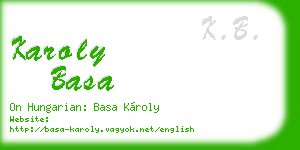 karoly basa business card