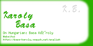 karoly basa business card